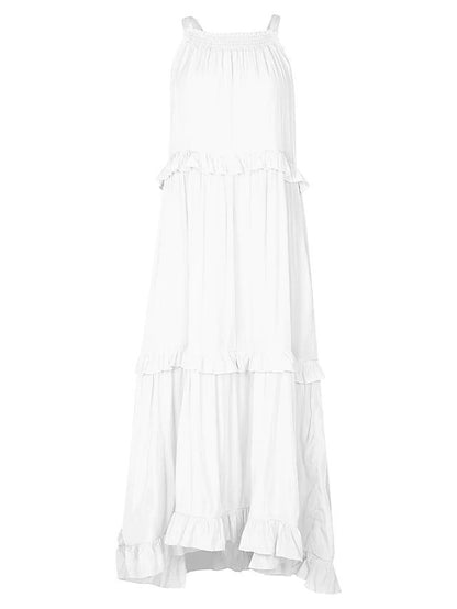 Elegant Ruffle Long Beach Dress - Summer Collection