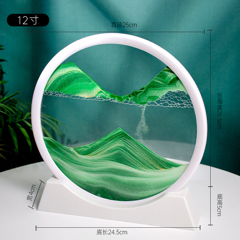 Modern 3D sand painting for home or office desks, combining nature and art