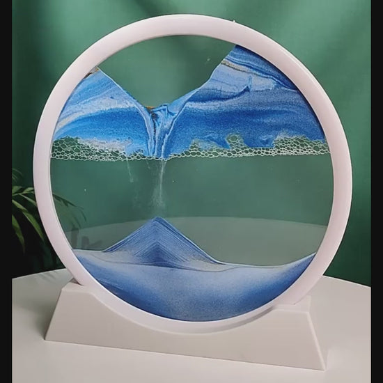 Modern 3D sand painting for home or office desks, combining nature and art