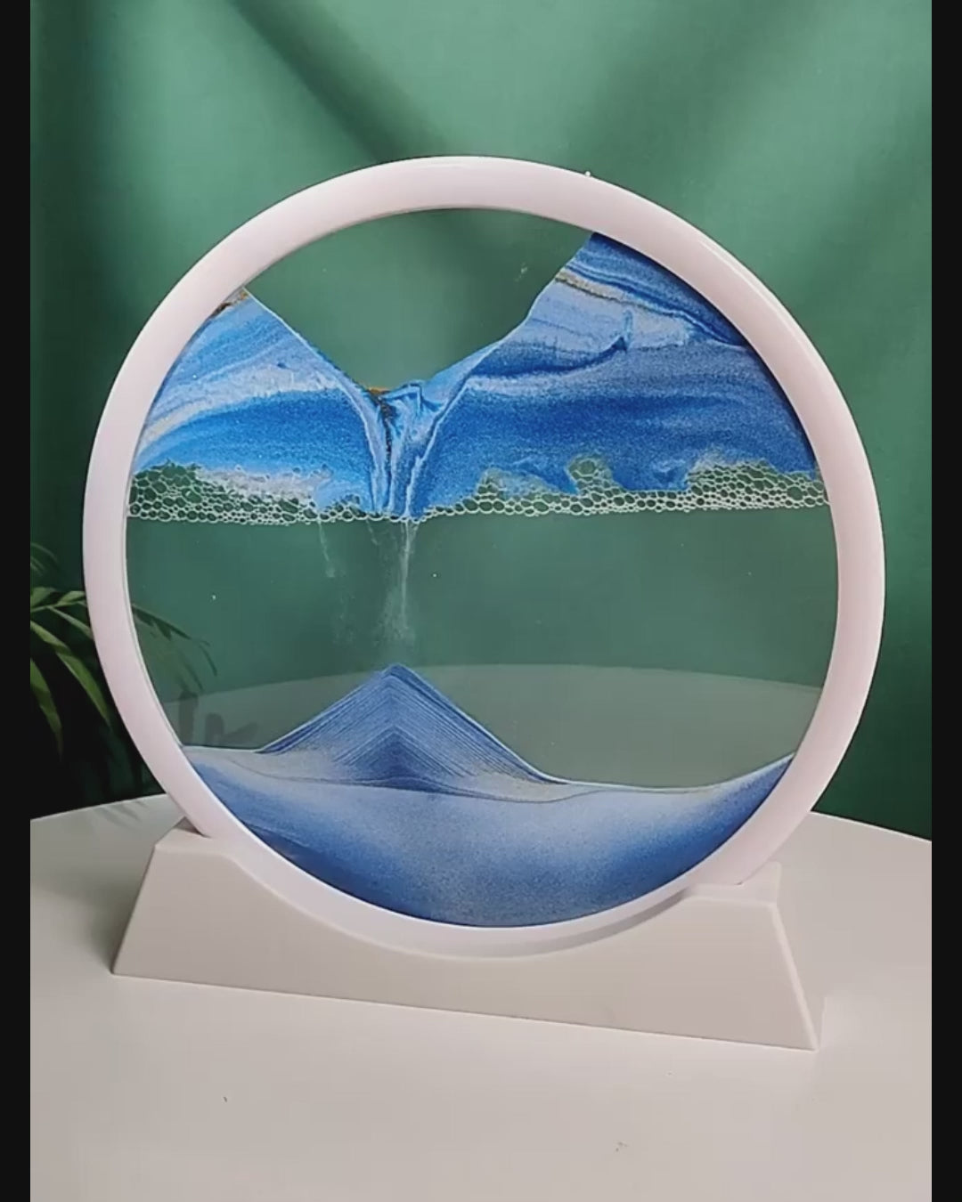 Modern 3D sand painting for home or office desks, combining nature and art