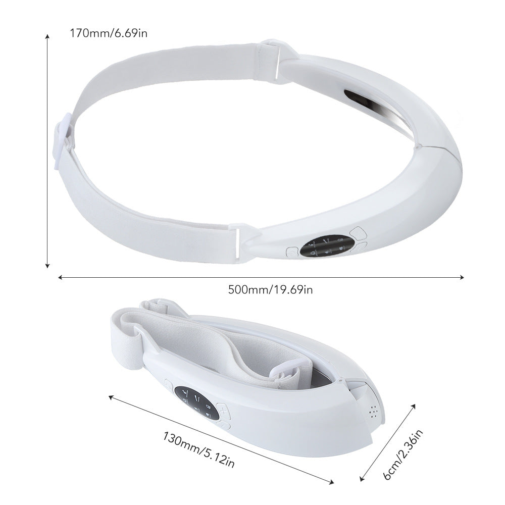 V-shaped face slimming device with light therapy options, including red and blue light for skin rejuvenation and acne reduction